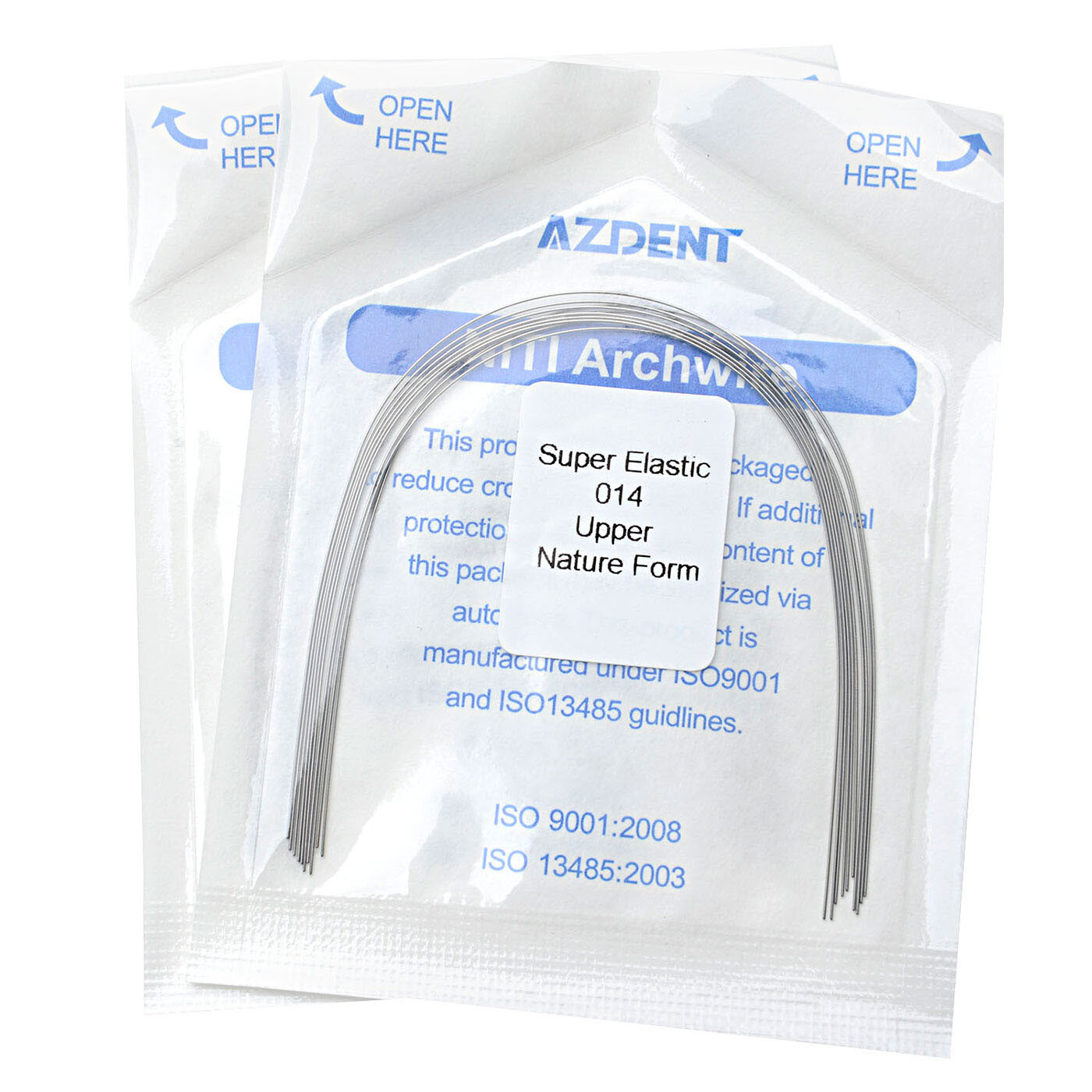 AZDENT Dental Orthodontic Super Elastic Niti Round Arch Wire Ovoid / Natural FDA