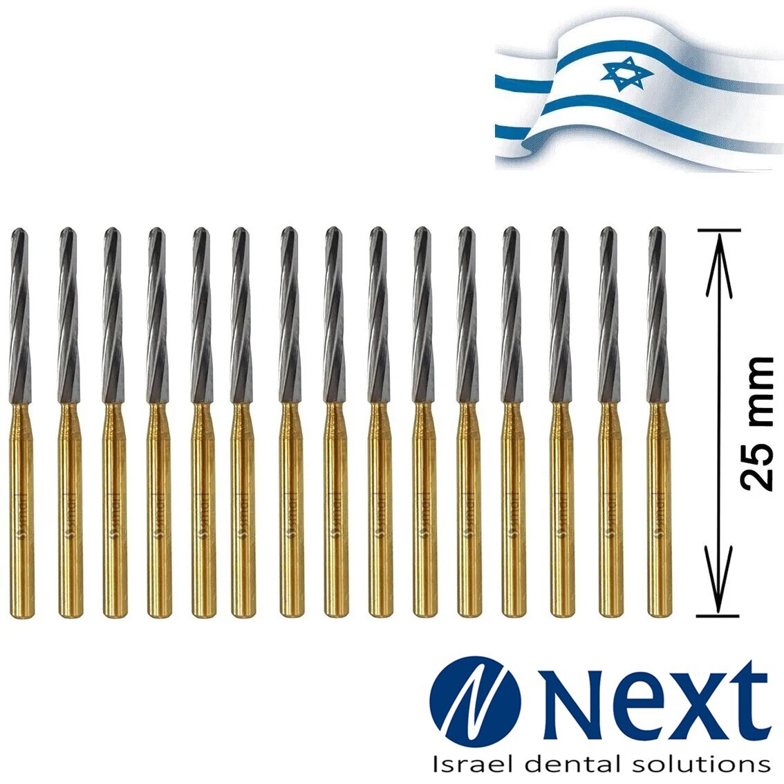 Lot X 15 Dental Zekrya Carbide Bone Surgical Cutters FG Bur 25 mm Israel made
