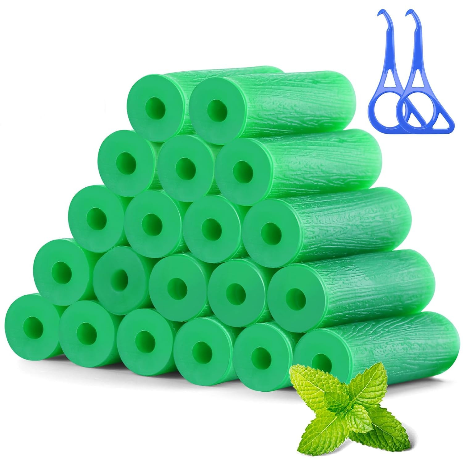 Aligner Chew for Invisalign Aligners – 20 Mint-Chew & 2 Removal Tools, Food-Grad
