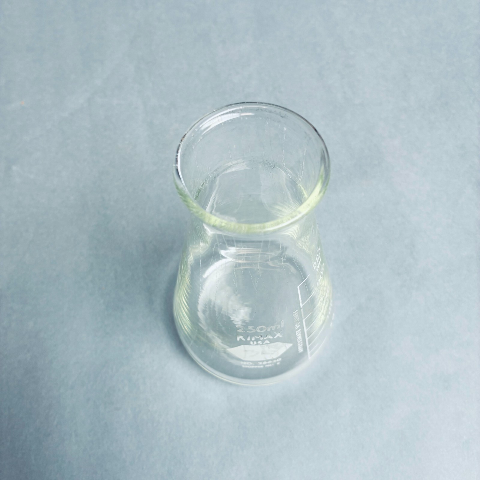Assorted PYREX and Kimax Erlenmeyer Flasks 250 ml Wide Mouth – Total of 6 Flasks