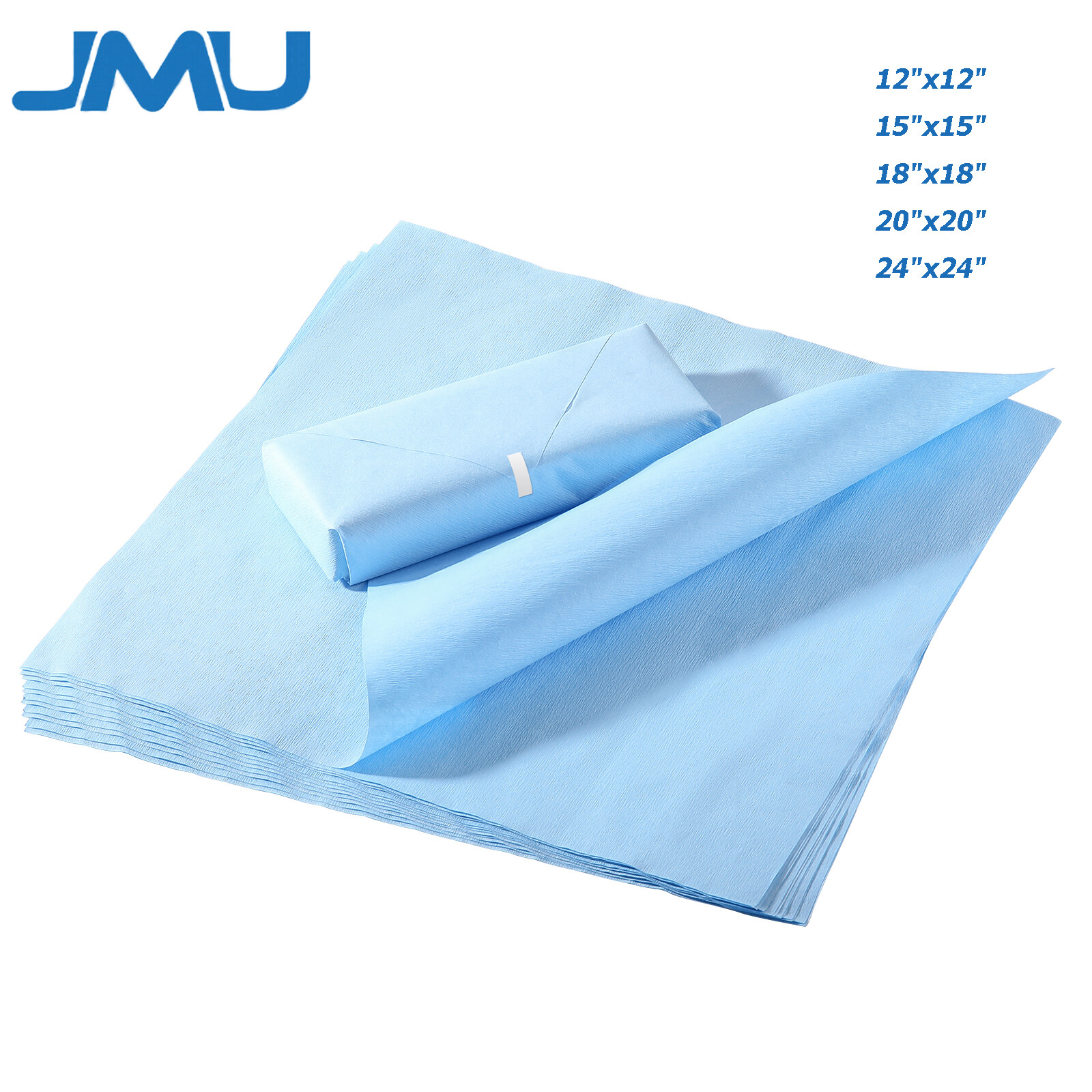100pcs/Bag JMU CSR Wraps Pads Autoclave Sterilization Wrap Sheets Crepe Paper