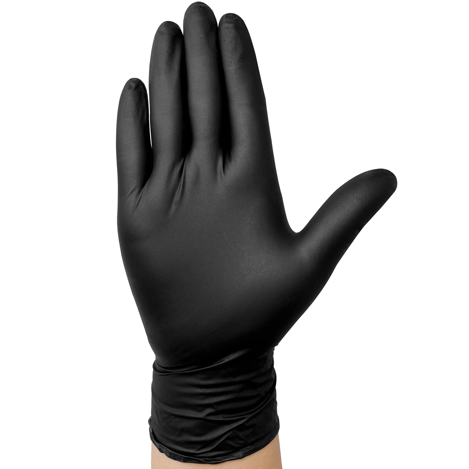 Disposable Nitrile Exam Gloves – 6-mil, Black, Large 100-ct Box, Heavy Duty, …