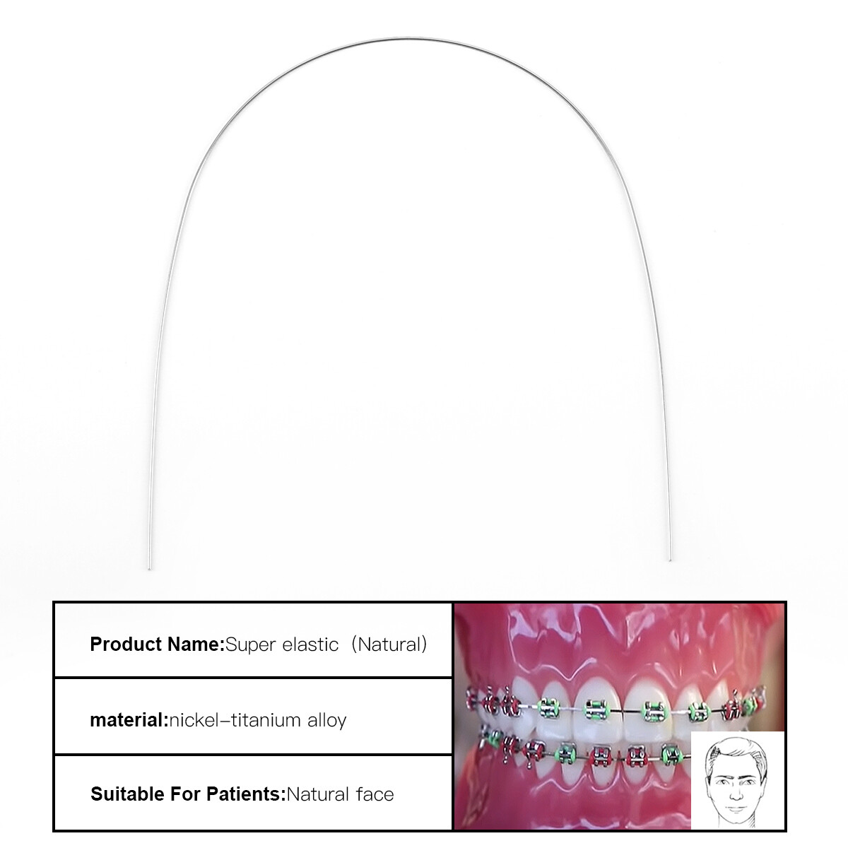 AZDENT Dental Orthodontic Super Elastic Niti Arch Wires Round Natural Form
