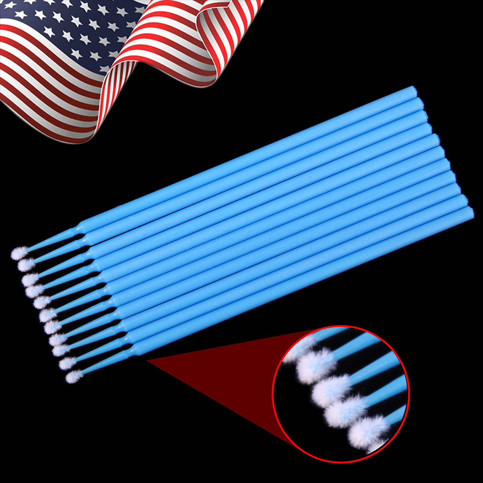 100pcs/pack Dental Microbrush Micro Brush Applicator Tip Regular/Fine/Ultrafine