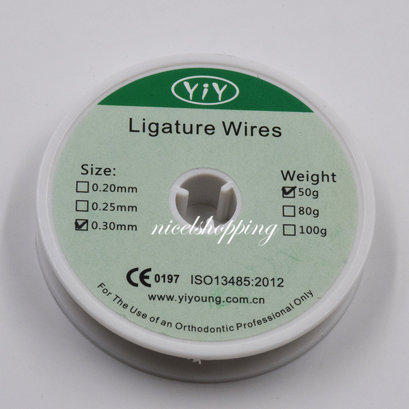 5 Roll Dental Orthodontic Ligature Wire Round Spool Stainless Steel 0.30 mm