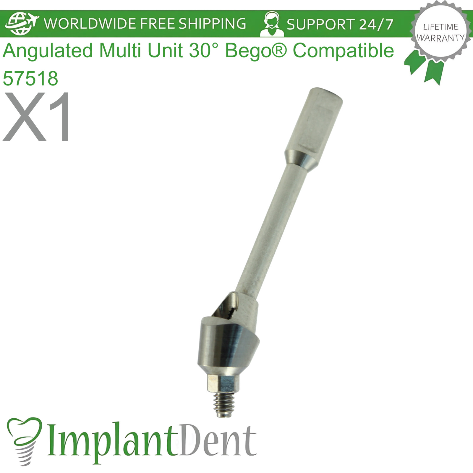 Angulated Multi Unit 30° Bego® Compatible 57518 Dental Prosthetic Ø4.1mm