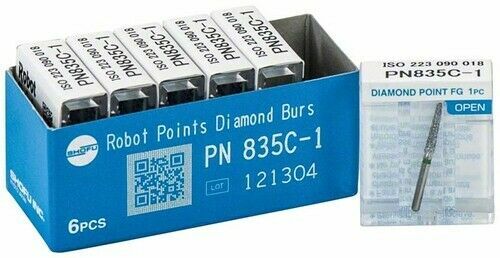 Robot Points 9.0mm Coarse Diamond Burs 300K RPM by Shofu Diamond Collection