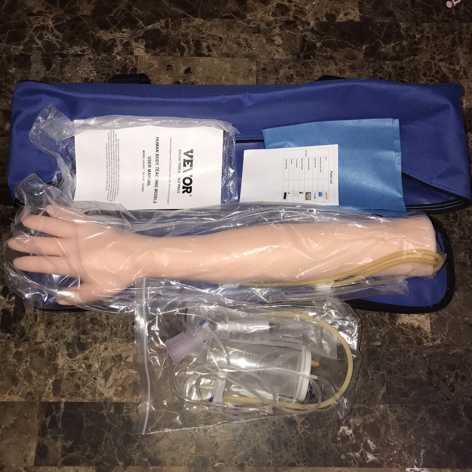 VEVOR Intravenous Practice Arm Kit Phlebotomy Arm PVC Skin for Venipuncture
