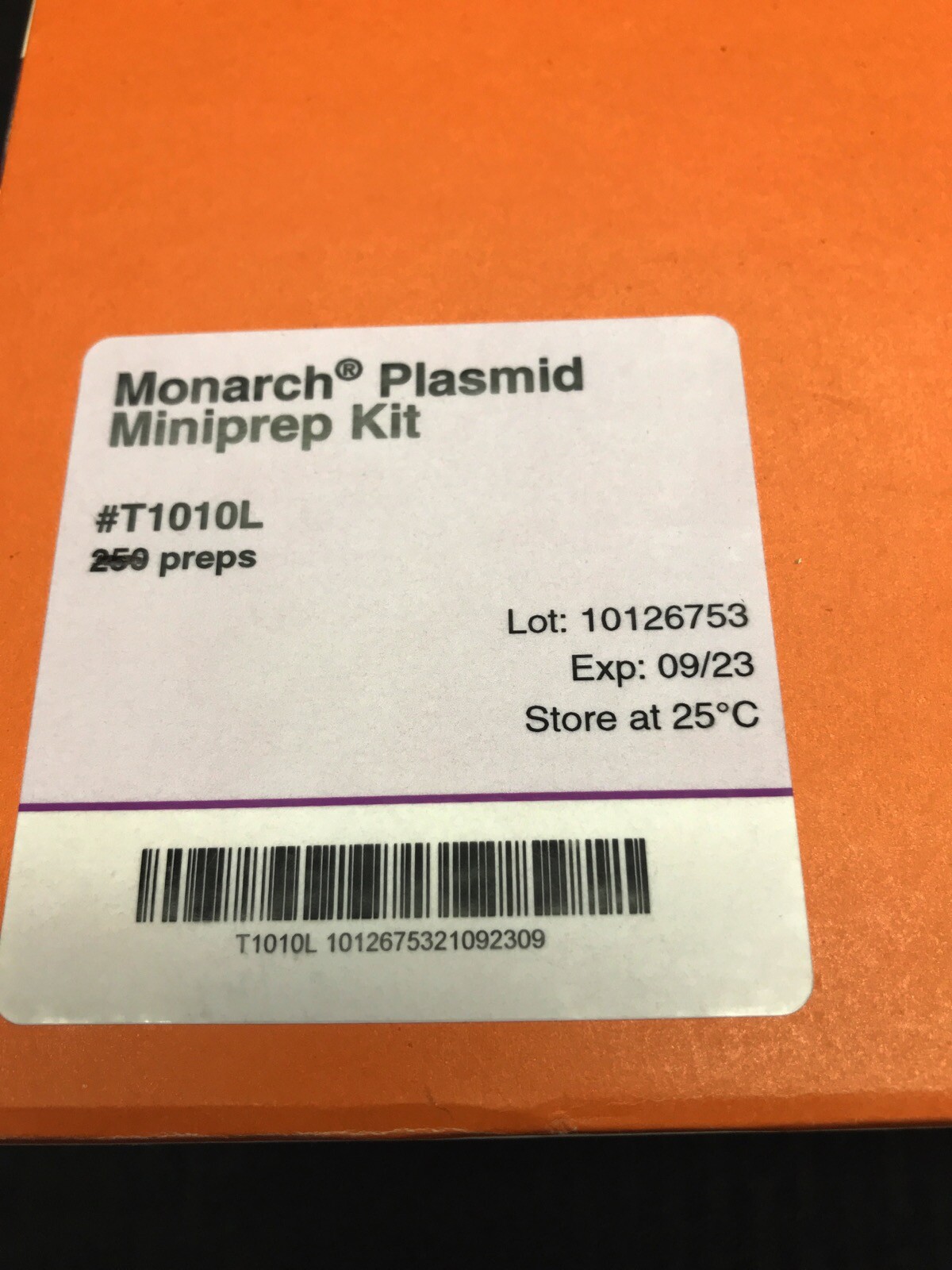 BIOLABS Monarch Plasmid DNA Miniprep Kit – Partial Liquid Kit T1010L C