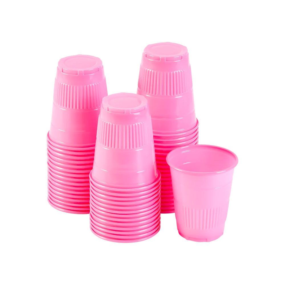 JMU Dental Plastic Disposable Drinking Cup, 5oz, Pink, 1000/Case