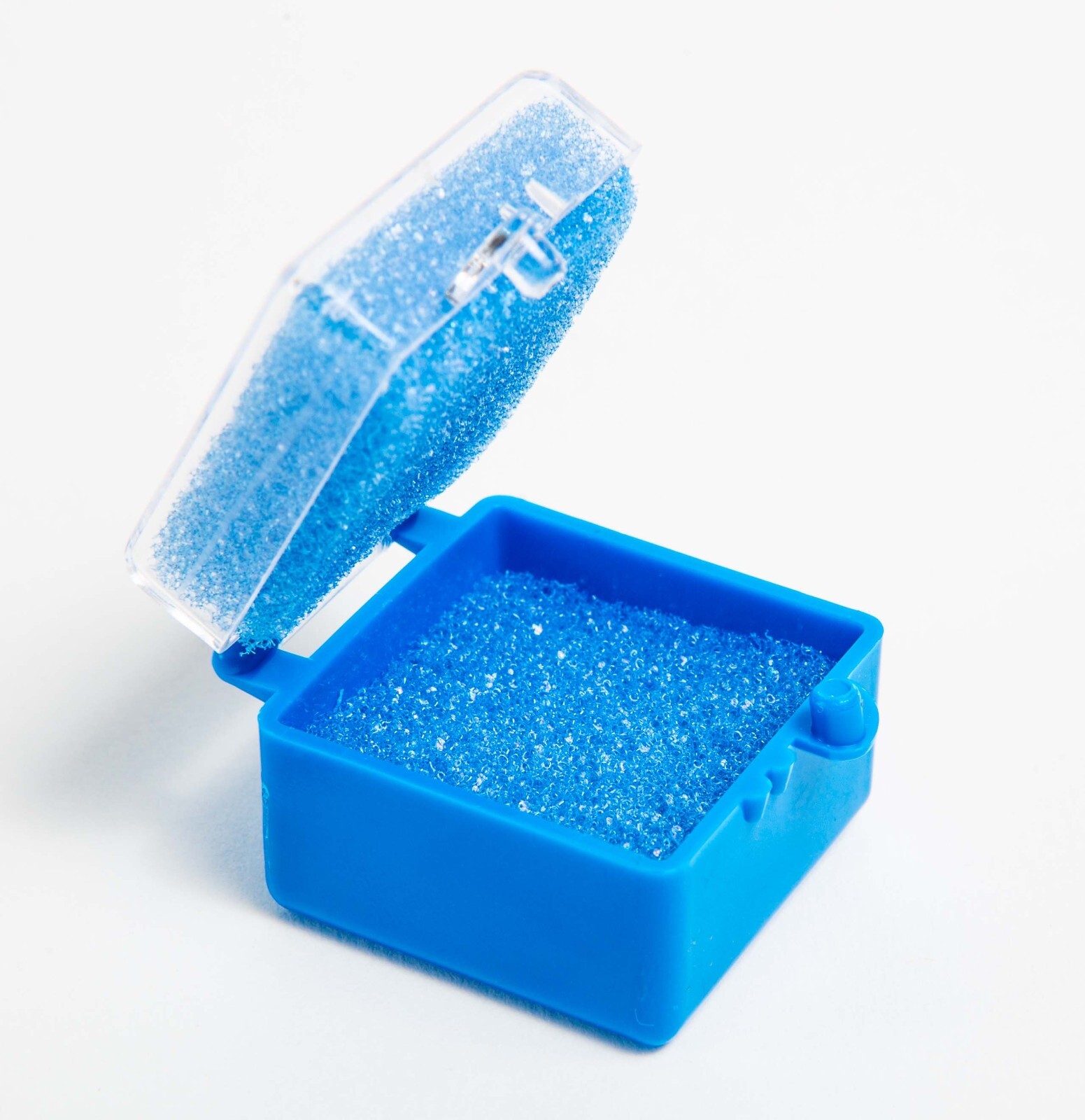 1″ Rigid Crown Box Pre Packed with Foam, Blue/Clear 500 Pcs Made in the USA