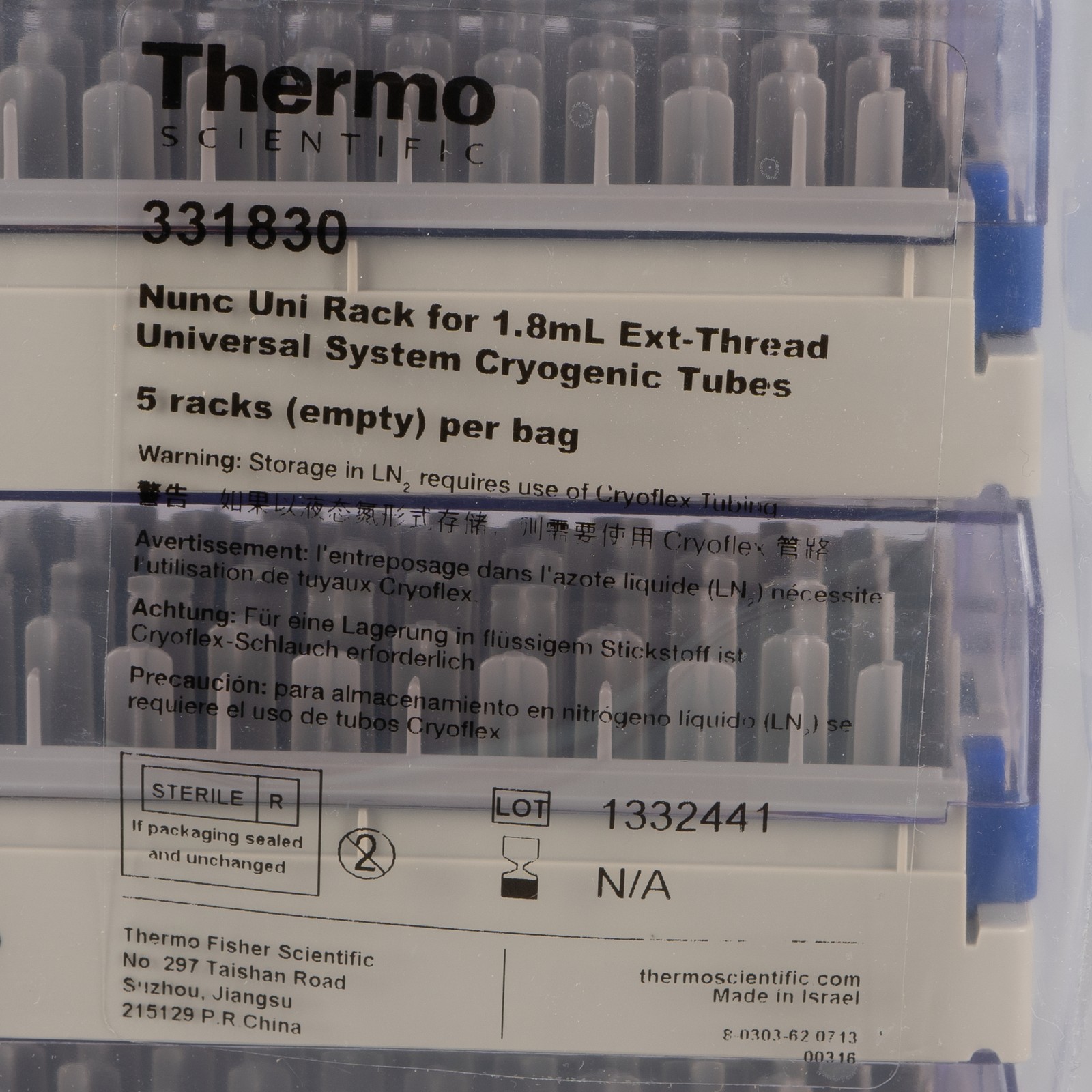 40 Pack Nunc Latch Rack for 1.8 mL Tubes, 6 Available, Thermo Scientific 331830