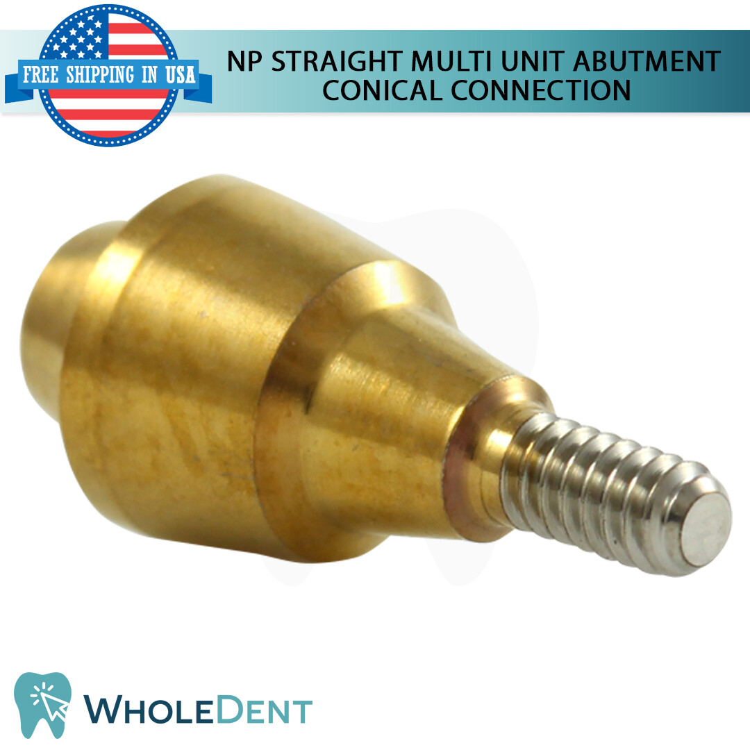 1X NP Conical Connection Straight Multi Unit Titanium Sleeve Set Dental