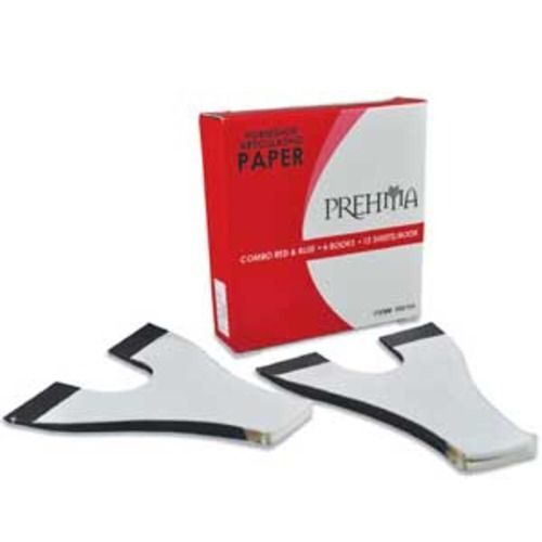 Prehma Red/Blue Articulating Horseshoe Paper Strips, 50.8 microns, 72 Strips
