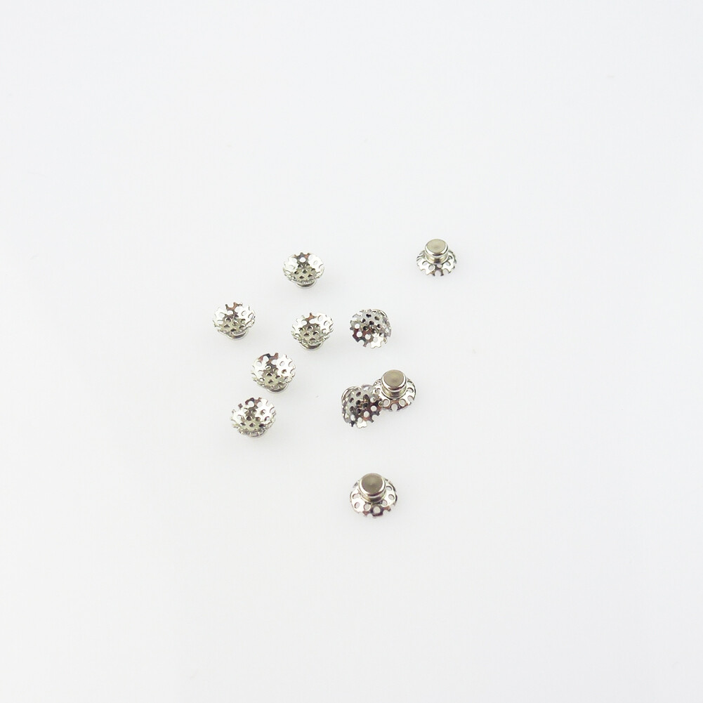 3Set Dental Orthodontic Lingual Buttons Bondable MIM Round Mesh Base Easyinsmile