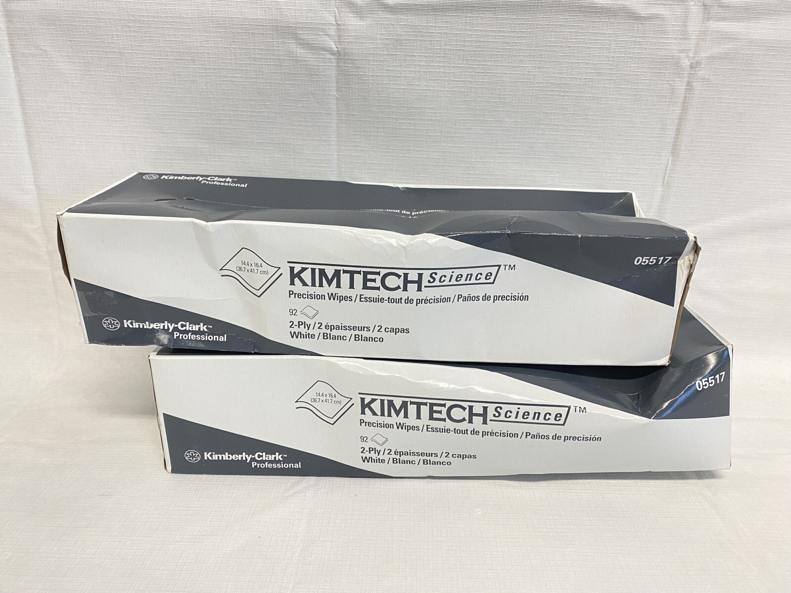KIMTECH Precision Wipes 1x 11.8” x 11.8” 75512 And 2x 14.4” x 16.4” 05517