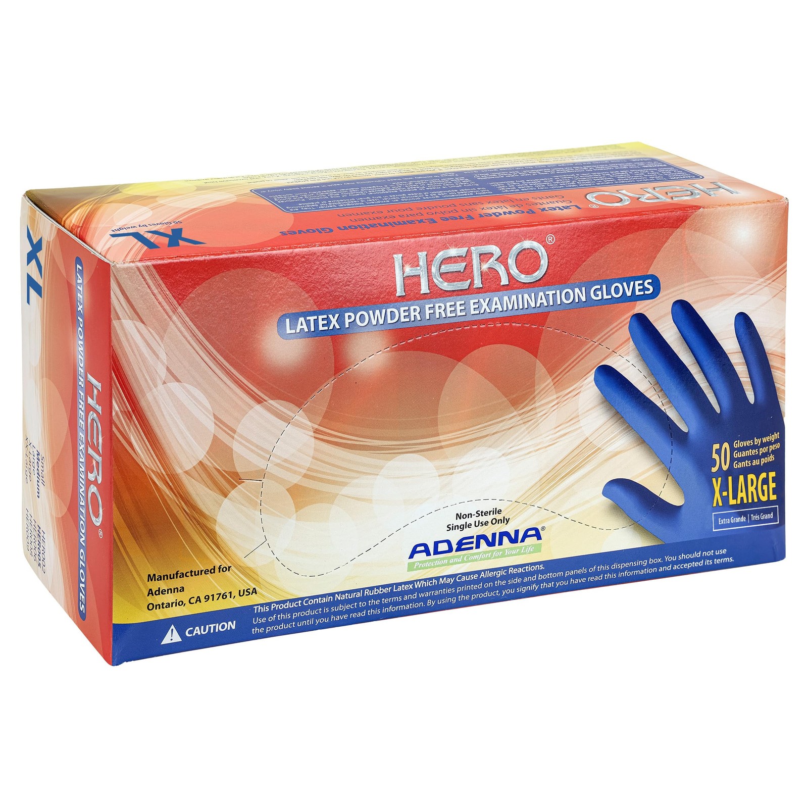 Adenna HERO Disposable Latex Gloves – 14 Mil, NFPA-Approved Heavy Duty Glove wit