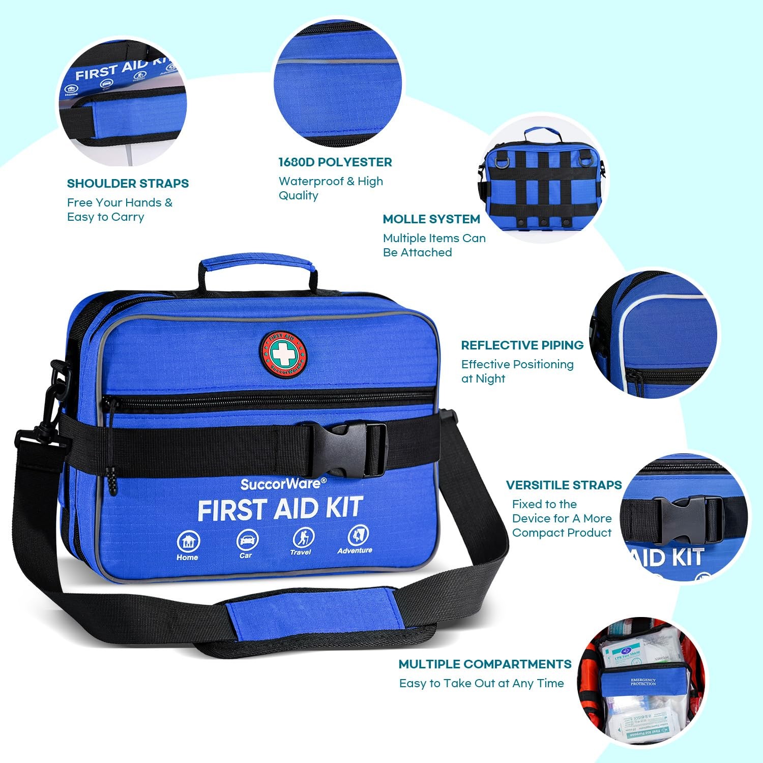 Succorware Professional 435 Pieces Large First Aid Kit – –