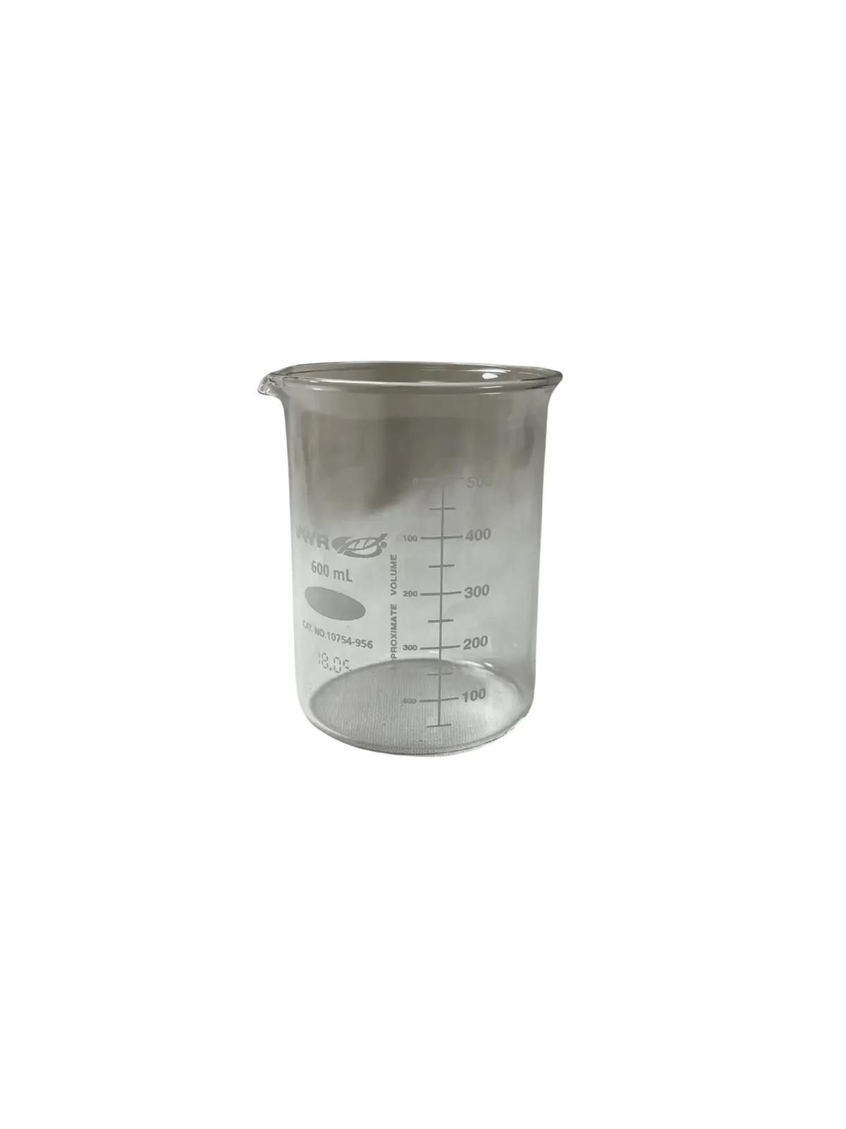 VWR 600mL Low Form Griffin Beaker Borosilicate Glass Laboratory Beaker