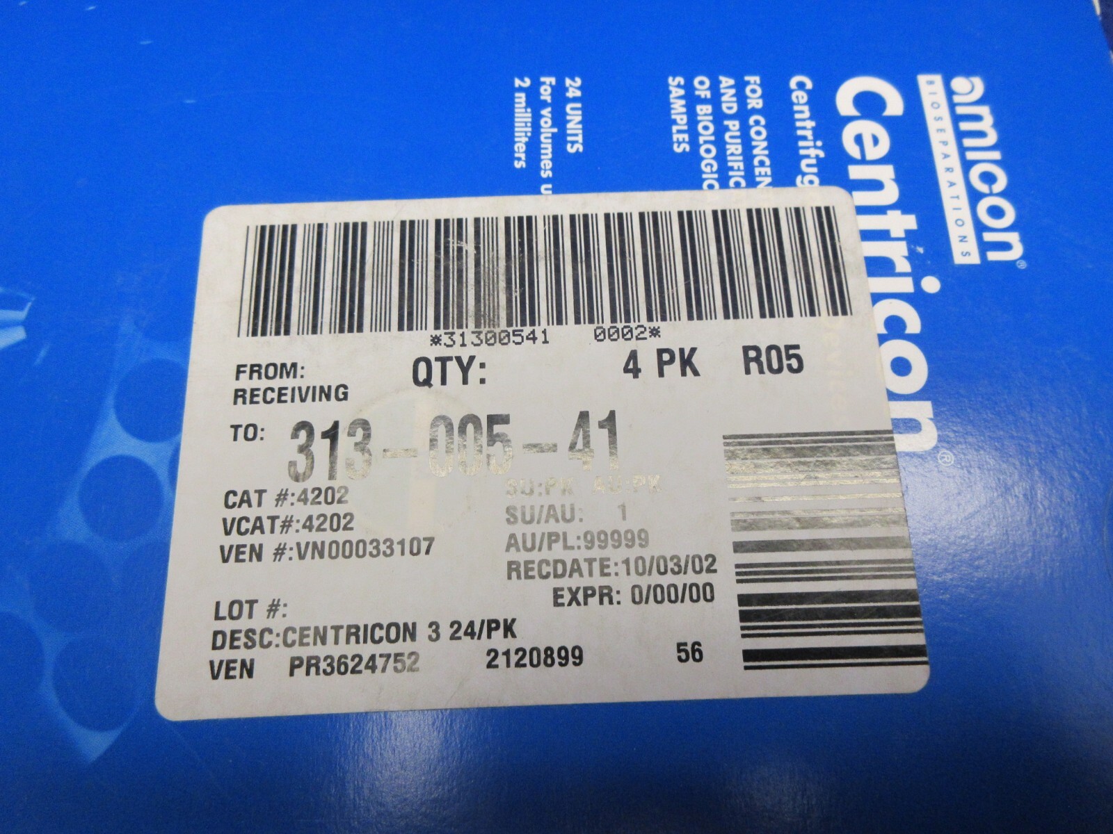 Amicon Millipore Centricon YM-3 Centrifugal Filter up to 2ml 3,000 MWCO 18 pcs