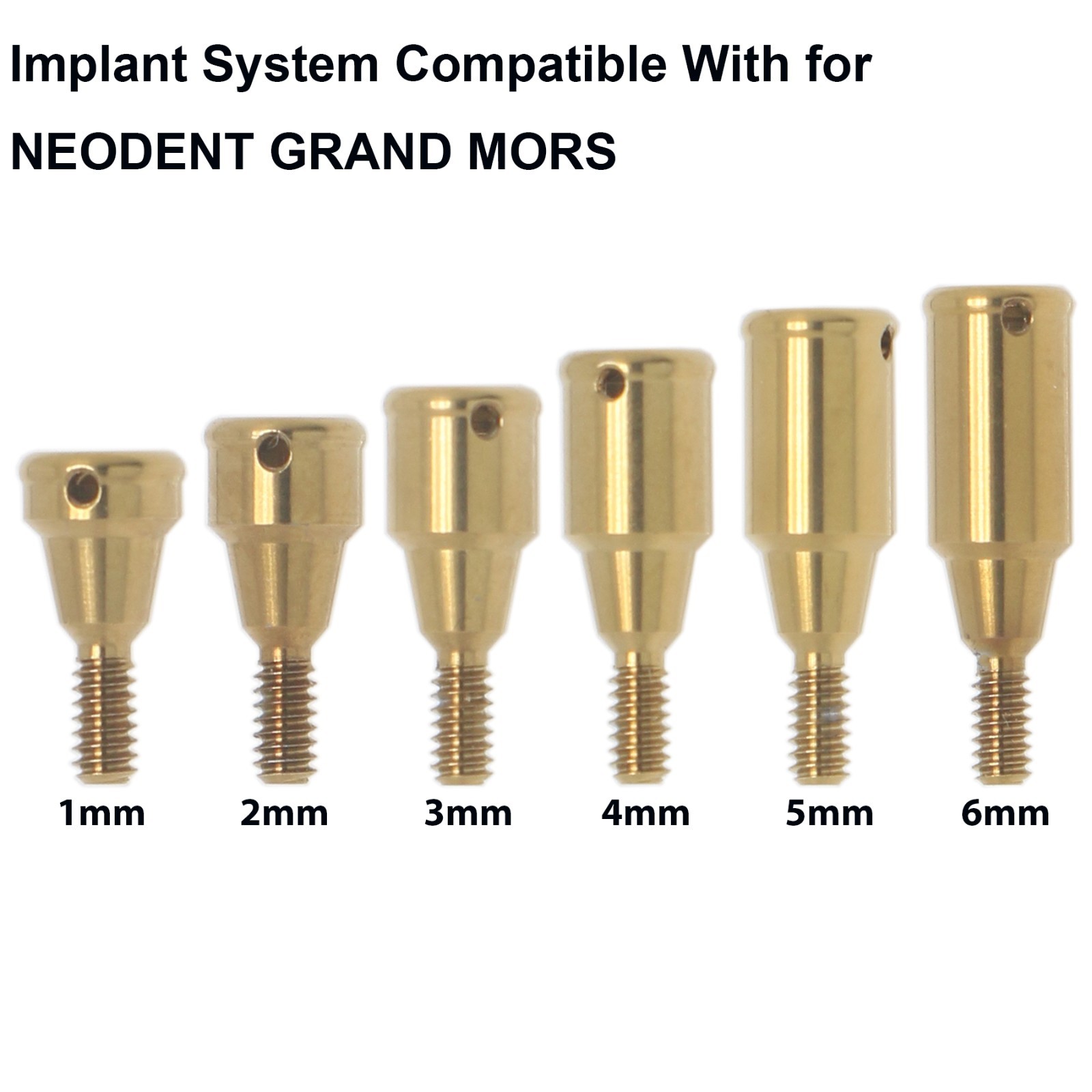 Overdenture Locator Abutment Removable Male Cap for NEODENT GRAND MORSE 1-6mm GH