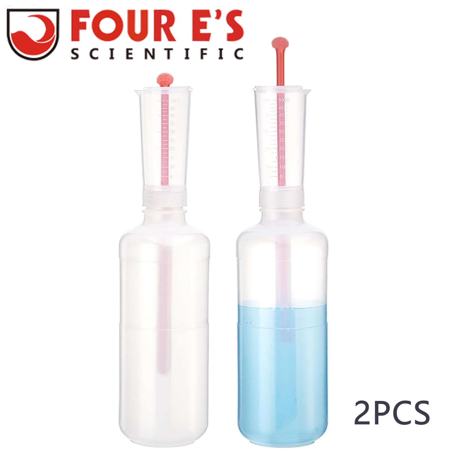 2PCS 500Ml Catalyst Dispenser Bottle Adjustable Volume Dispen Measuring Cups US