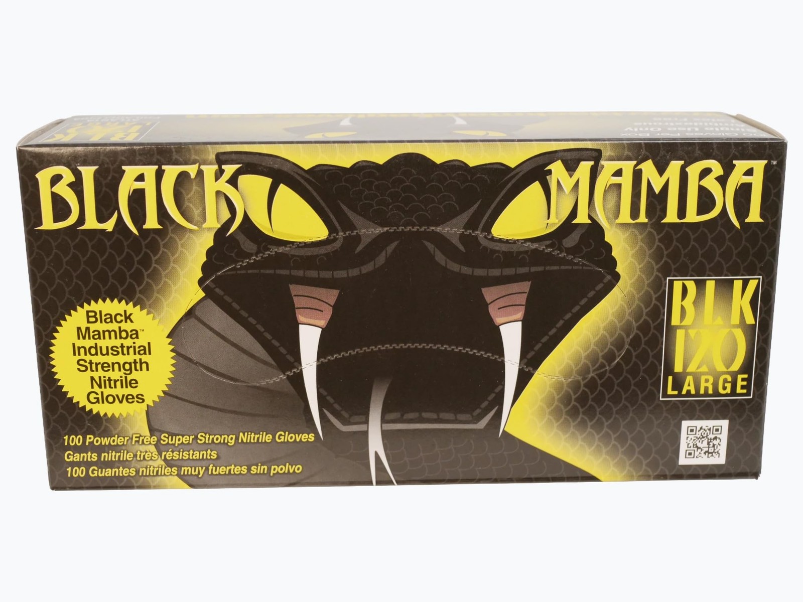 Black Mamba Super Strong Nitrile 100 Glove BOX (LARGE) Large