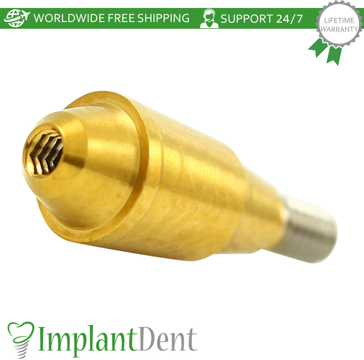 1x Dental Straight Multi Unit Titanium Sleeve Set Regular Platform Hex 2.65mm