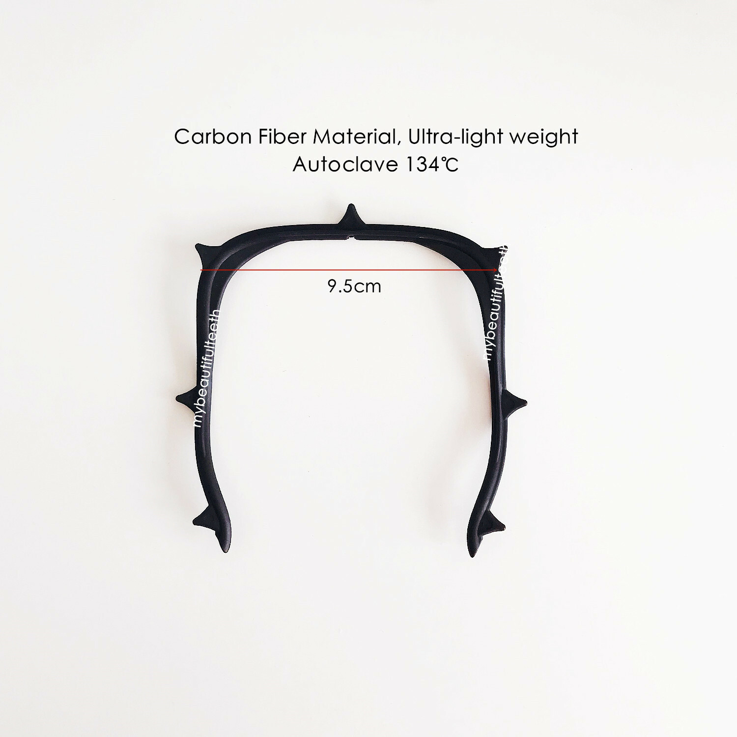 Rubber Dam Sheets Frame Holder Dental Carbon Fiber U-Shape Black Ultra-Light LMS