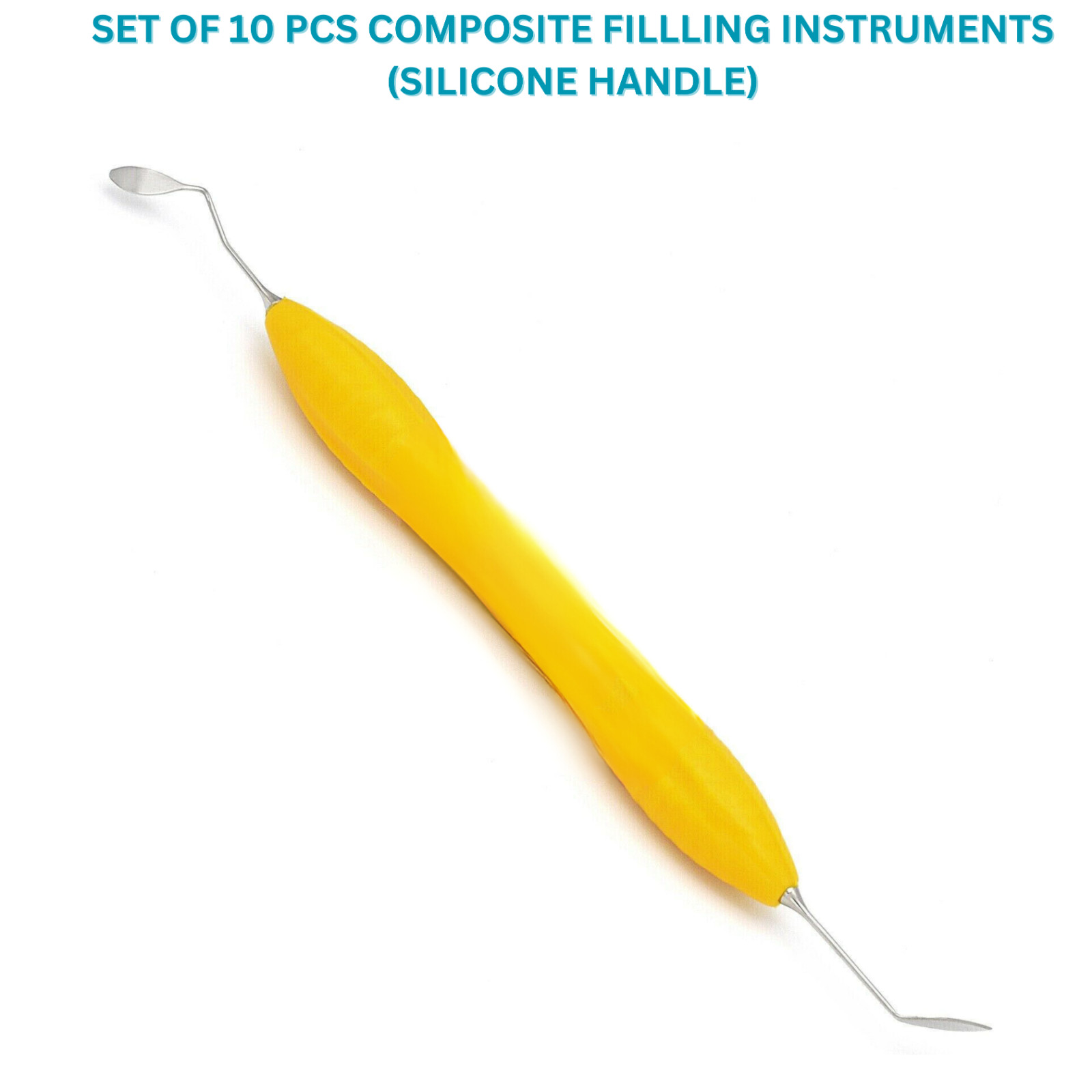10Pcs Dental Composite Filling Instruments set Silicone Handle LM Arte Kit