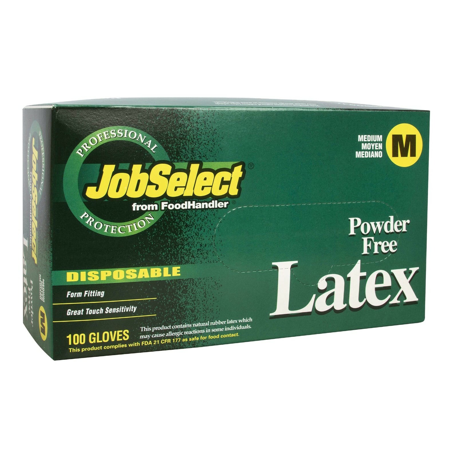 Disposable Latex Exam Gloves 100 MEDIUM Multipurpose Powder Free Food Handling