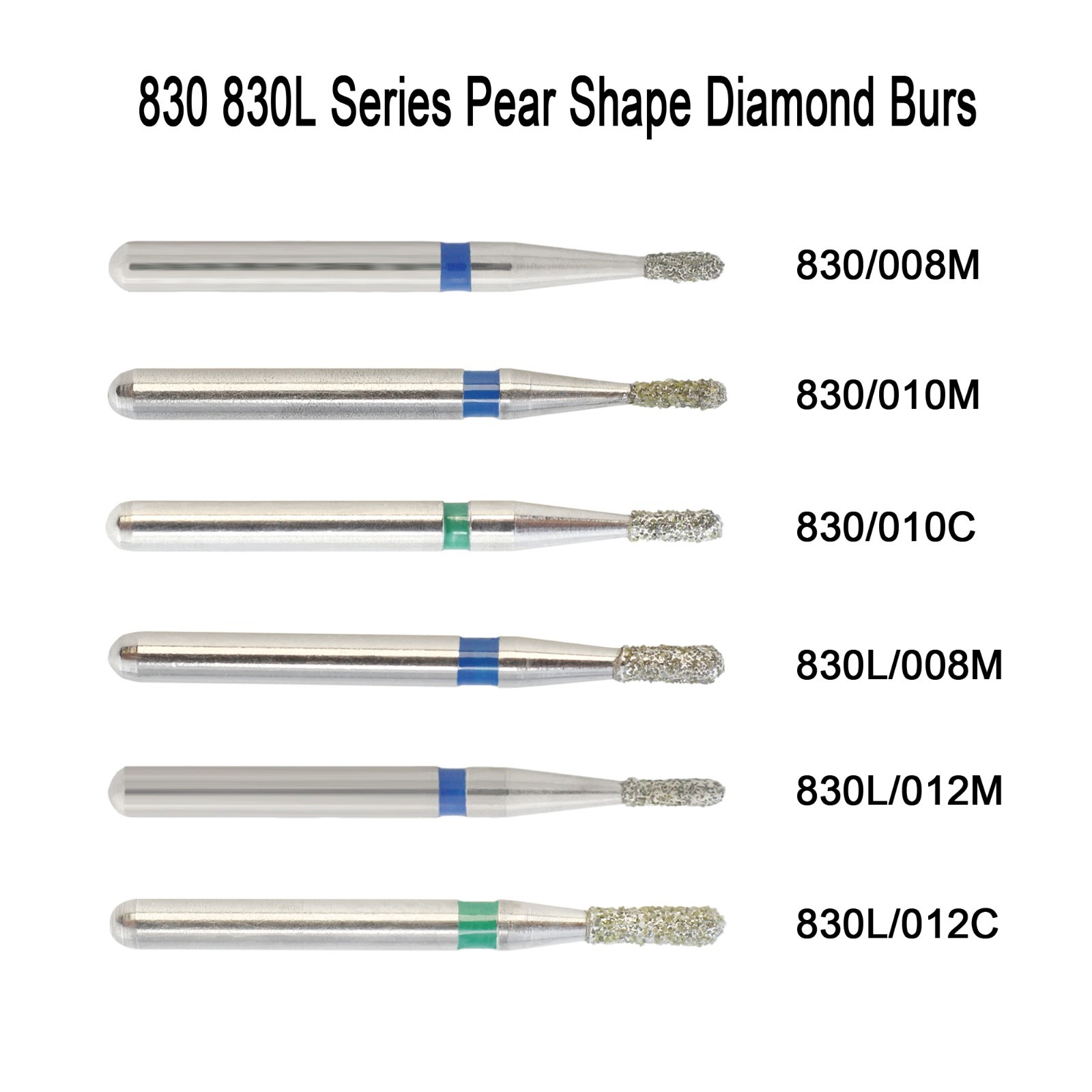 Dental Diamond Burs FG Round Ball Taper Bur 368 801 850 856 Long Surgical Burr