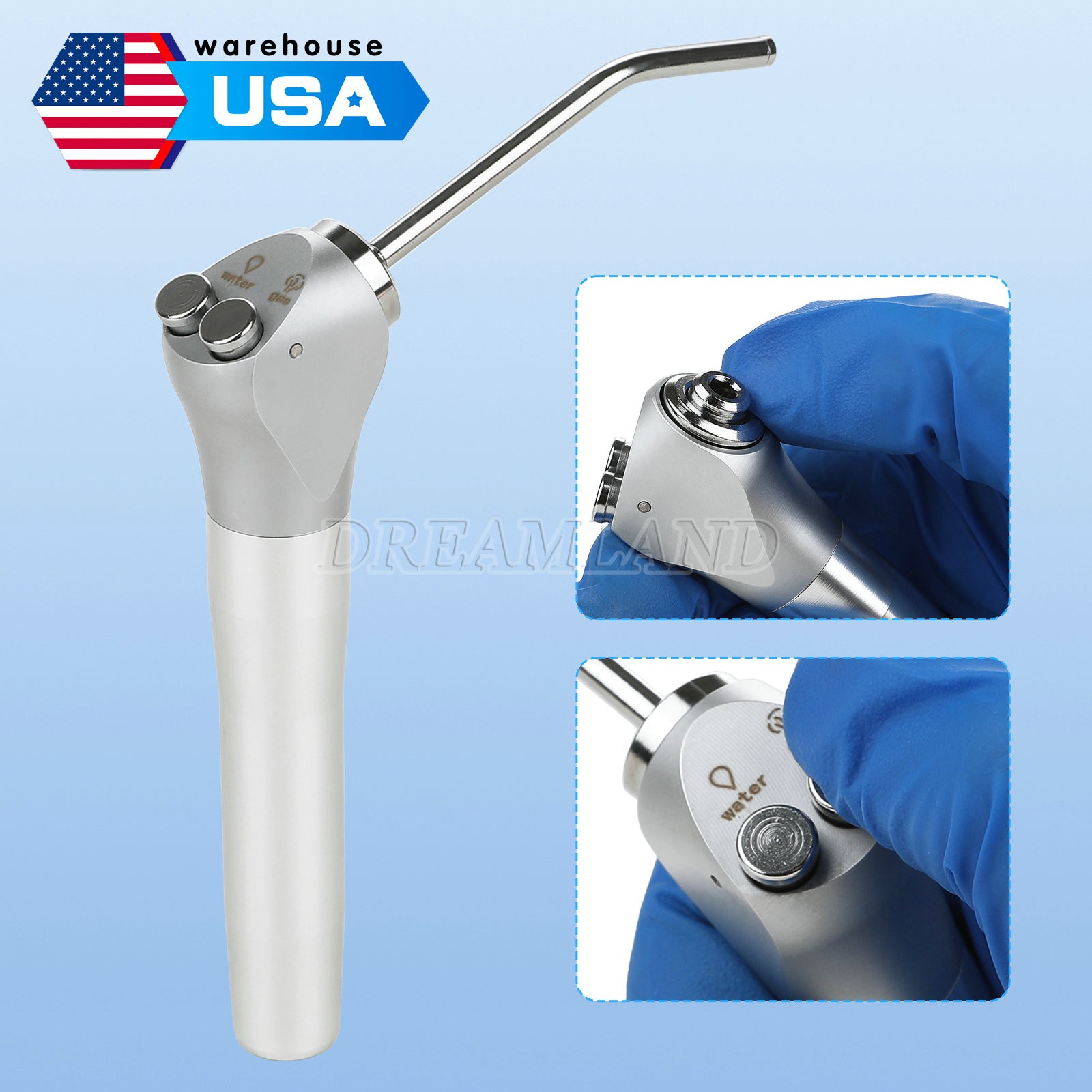 Dental 3 Way Air Water Spray Triple Syringe Handpiece + 2 Nozzles YG1001-SYQ