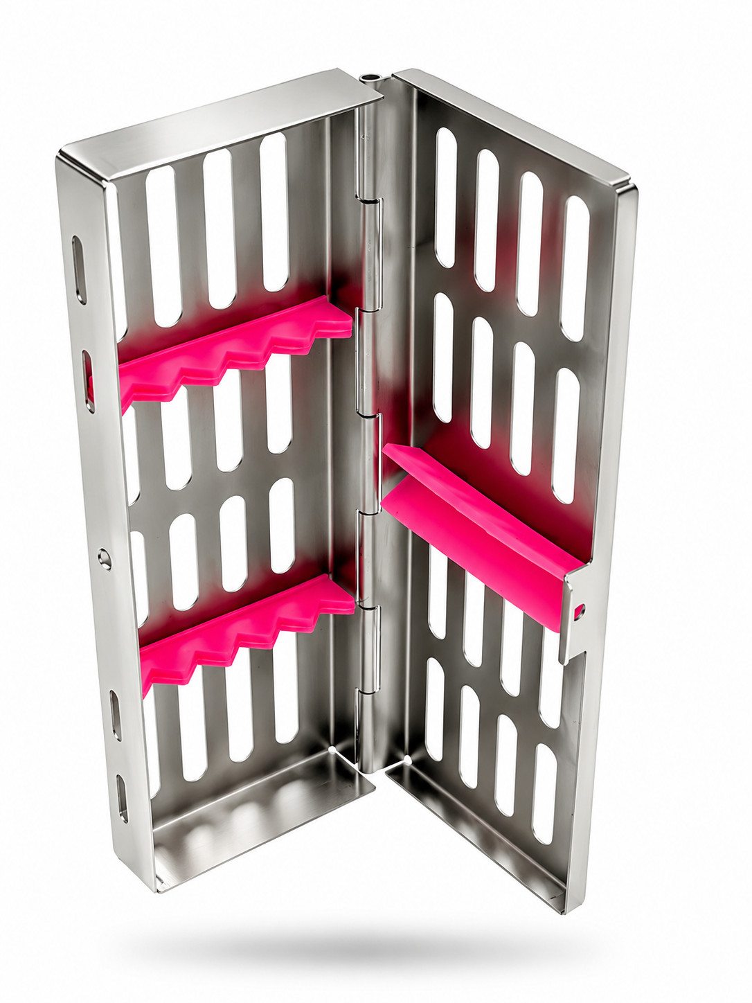 1PC GERMAN AUTOCLAVABLE STERILIZATION CASSETTE – HOLDS 5 INSTRUMENTS DENTAL PINK