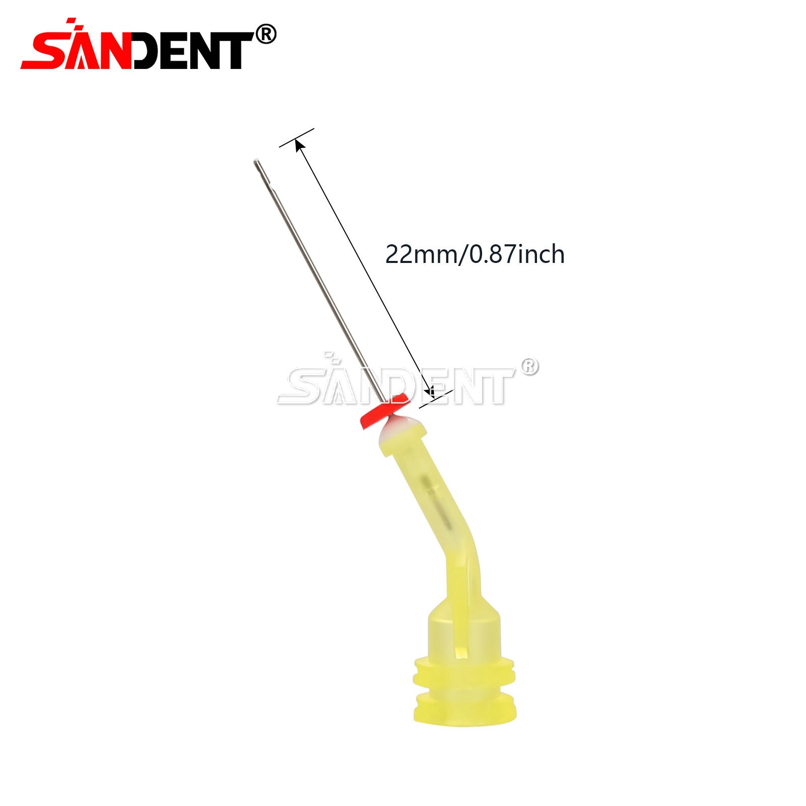 100pcs Plastic Disposable Dental Needles Syringe Tips Endo Irrigation Needle