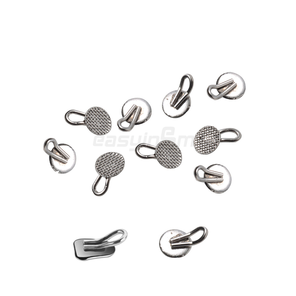 Dental Traction Hook Round/Rectangular Orthodontic Bonding Caplin Hook Mesh Base