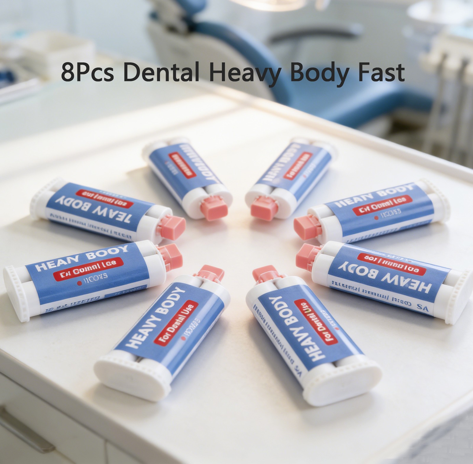 8Pcs Dental Heavy Body Fast Set Impression Material 50mL Cartridge NEW