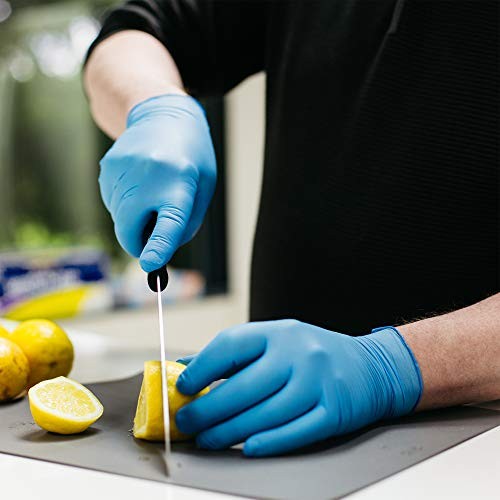 100 Pack Small Blue Nitrile Gloves Light Duty Protective Latex Free 3 Mil