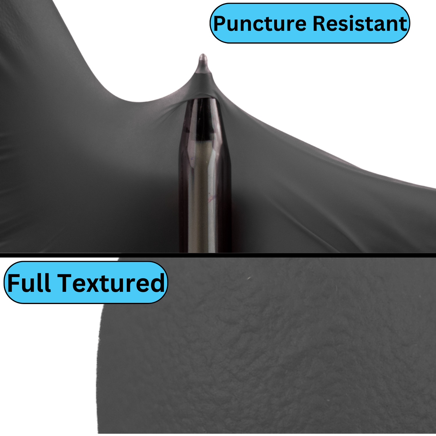 100-2000 Black 6 Mil Nitrile Texture Medical Latex Powder Free Disposable Gloves