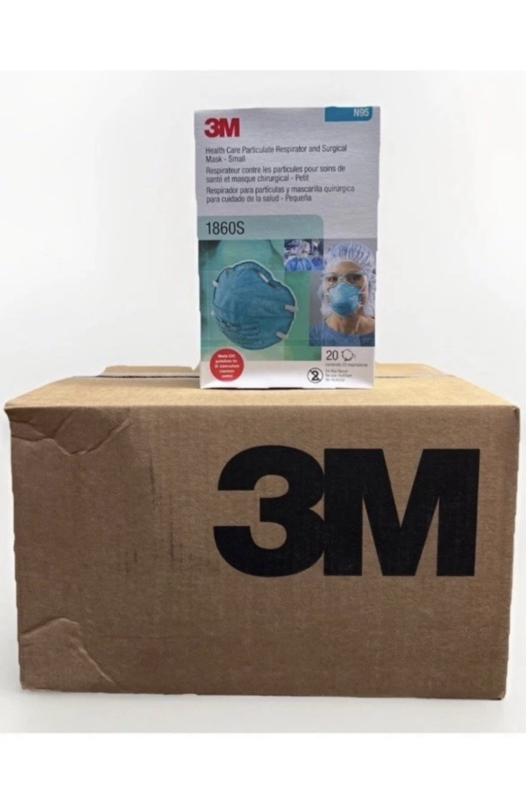 3M N95 Surgical Respirator Mask 1860S Small Size Case Of 120