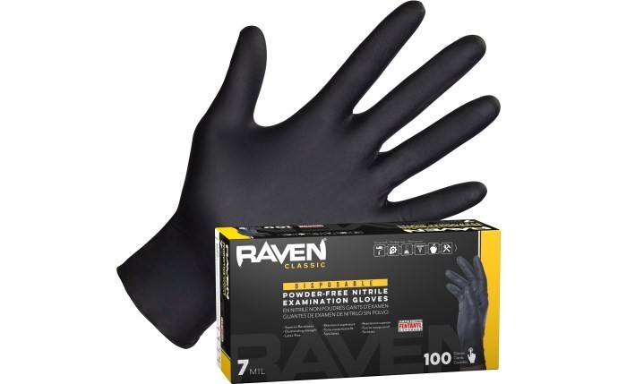 Raven® Powder-Free Exam Grade Gloves Nitrile M 100 PK 66572