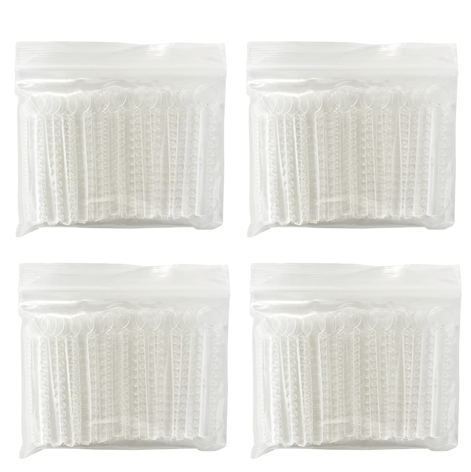4,160 Clear Dental Ligature Ties, Rubber Bands, Braces Teeth Brackets, (4 Bags)