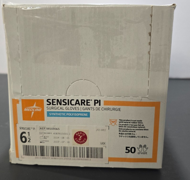 50-Pairs MEDLINE Synthetic Polyisoprene Size 6.5″ REF:MSG9065 Surgical Gloves