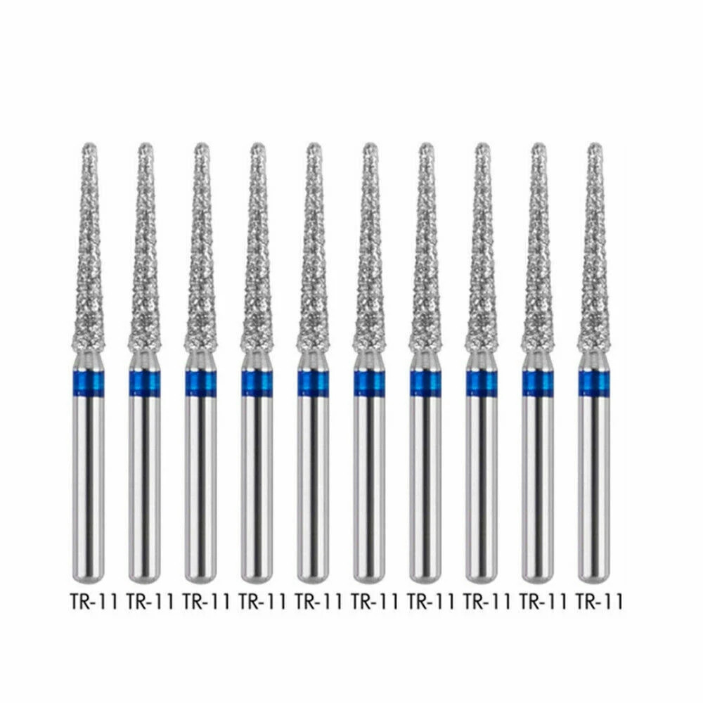 50x Dental Diamond Burs TR-11 for High Speed Handpiece Turbine 1.6mm Free Ship