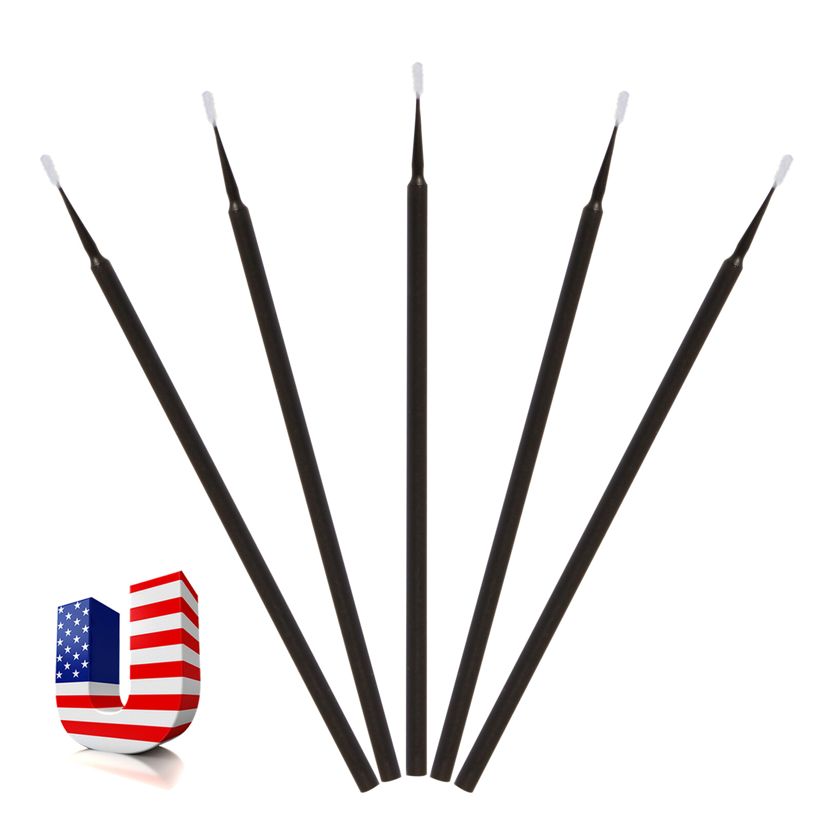 Dental Microbrush Disposable Applicators Tips Micro Brush size 1.2mm black SS