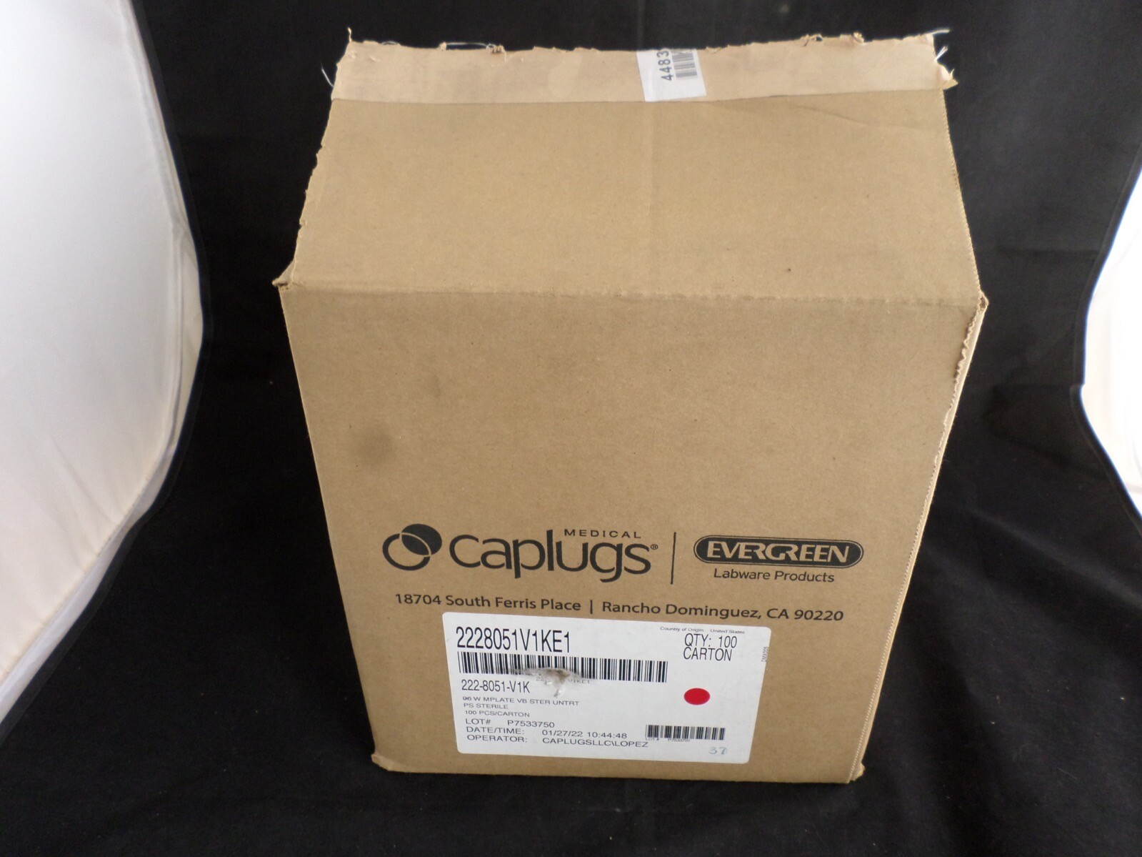 EVERGREEN CAPLUGS Conical Bottom Sterile PS 96-Well Plates 222-8051-V1K (100/cs)