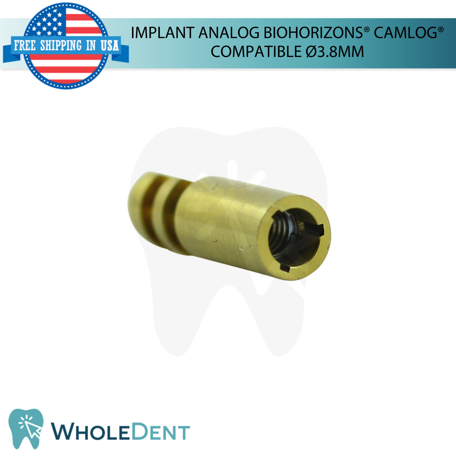 5 Dental Fixture Analog BioHorizons® CAMLOG® Compatible Ø3.8mm Platform Lab
