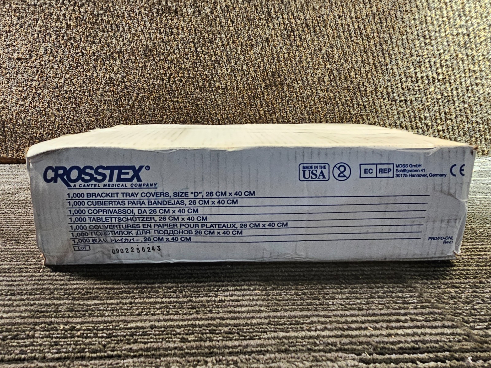 (QTY 1000) Crosstex FDWH Bracket Tray Covers Size #D Heavyweight Paper White