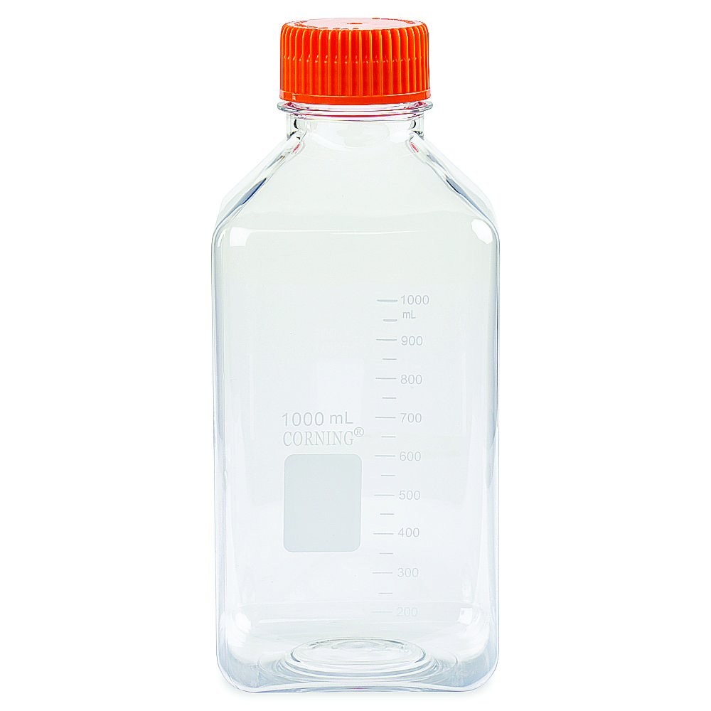 Corning #431533, 1000mL Square PET Storage Bottle with 45mm Cap