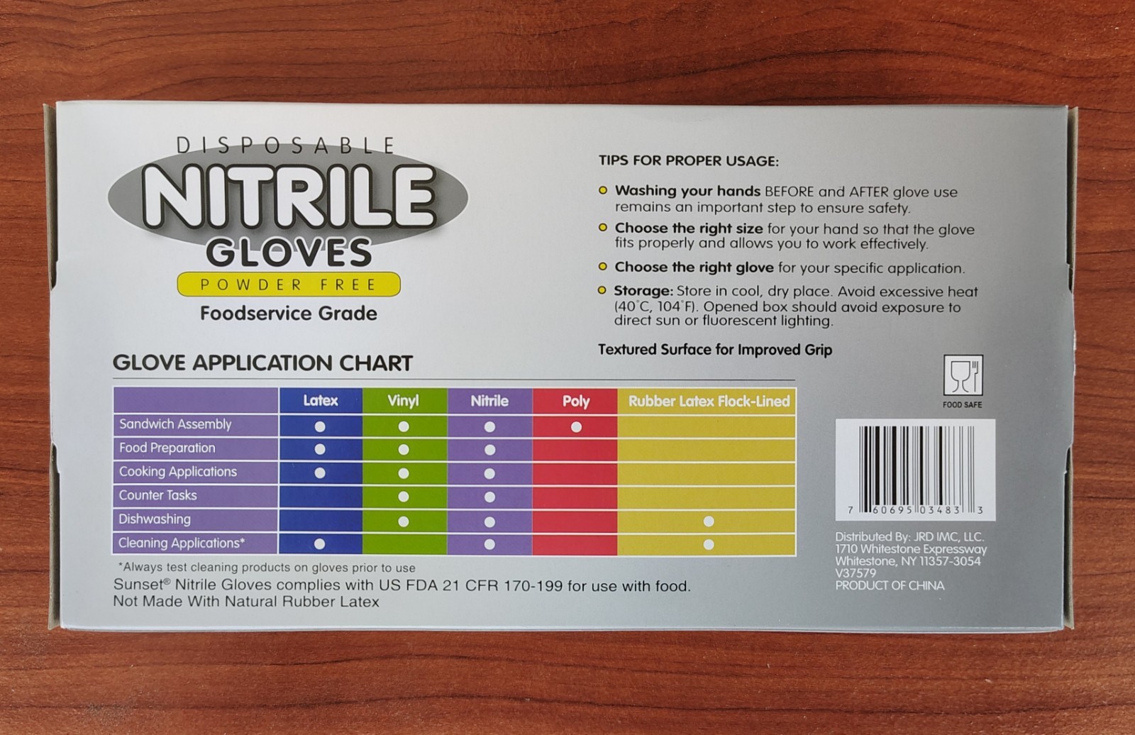 Large Black Nitrile Gloves 100 Count Powder Free for Food Handling and Cleaning